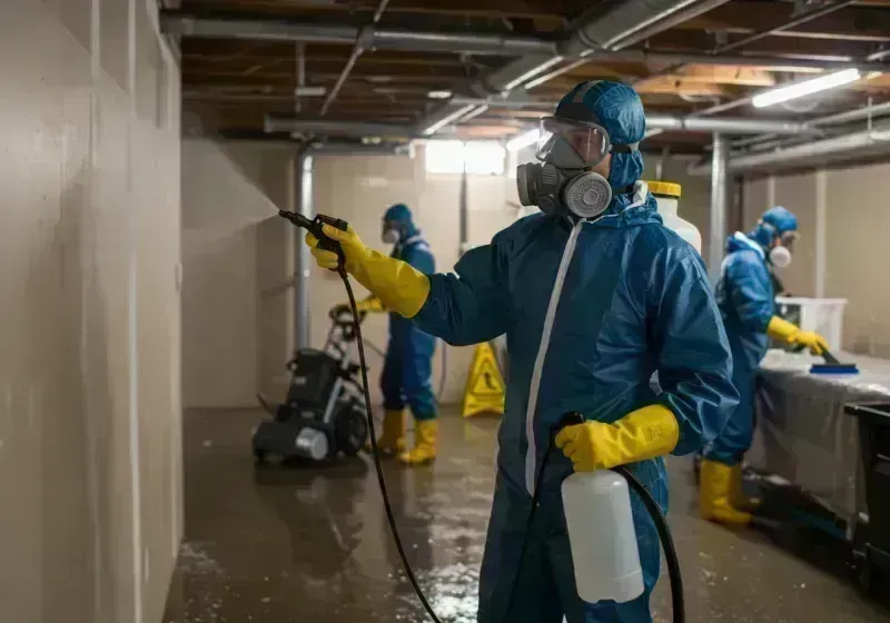 Basement Sanitization and Antimicrobial Treatment process in Concord, NH